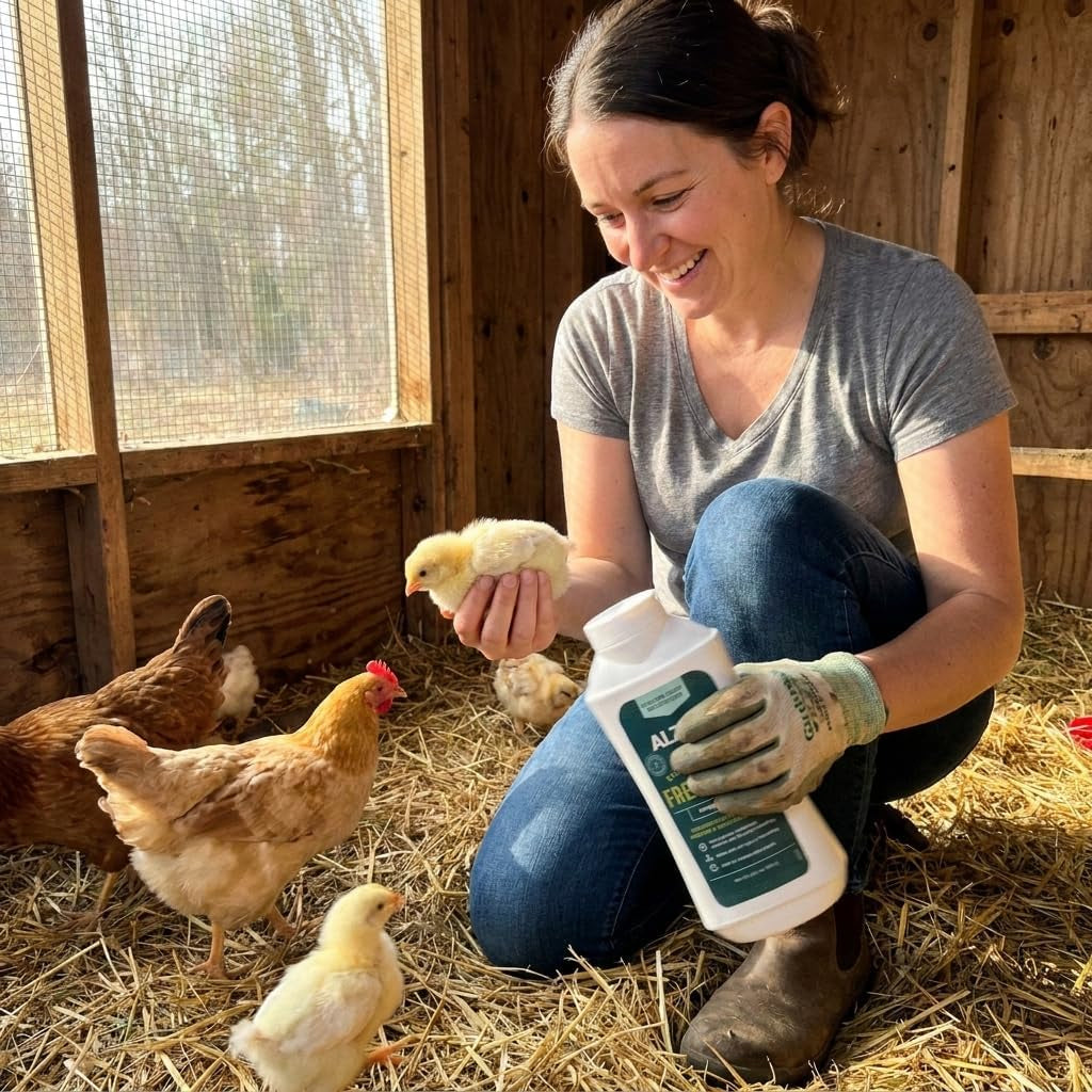 My Fresh Coop Chicken Coop Deodorizer – Concentrated Mineral-Based Odor Control Granules for Backyard Chickens, Helps Keep Bedding Fresh Longer, Evergreen Scent, 26.6 Oz, Pack of 2