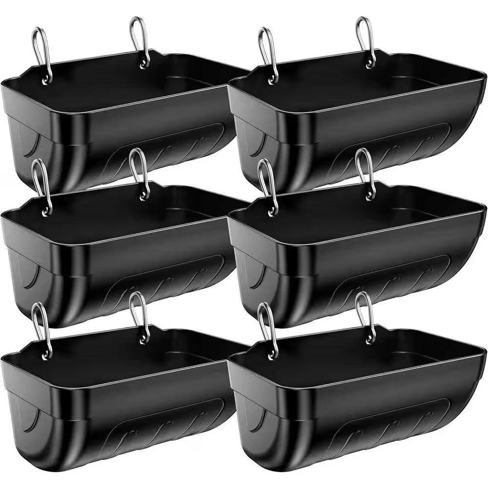 Goat Feeders Hanging 3.5 Qt. Chicken Waterer Trough 6 Pack Livestock Supplies