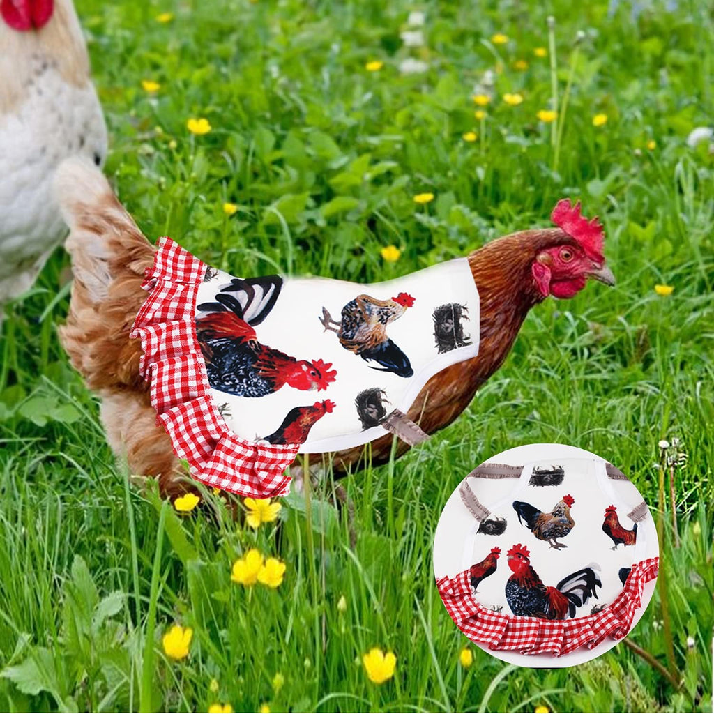 Chicken Saddles, 4 PCS Hens Saddles for Hen Apron for Poultry Protector Feather Fixer Supplies