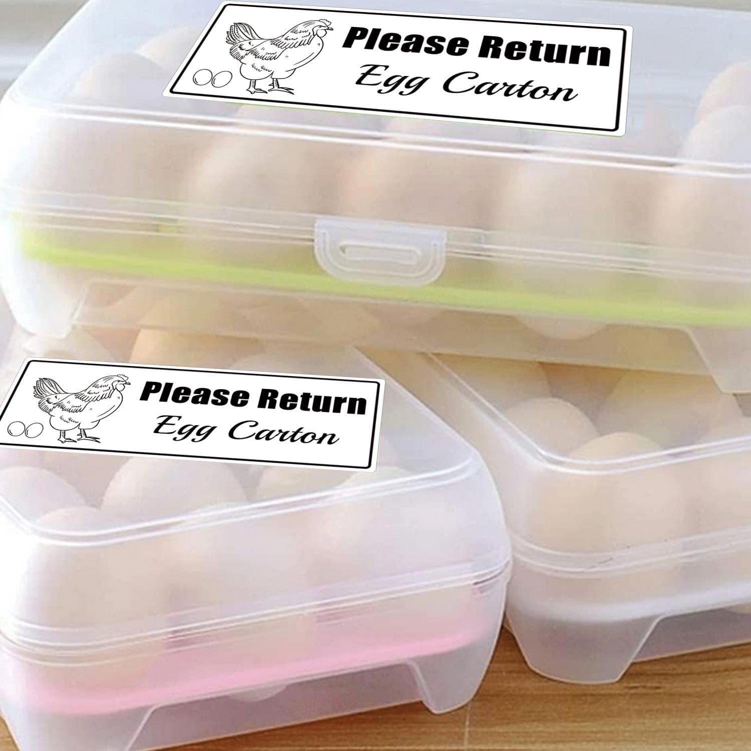 1 X 2.625 Inch 500 Pcs Please Return Egg Cartons Stickers Farm Fresh Eggs Carton Labels - Chicken Container Packaging Stickers for Egg Producers, Farmers Market, Backyard Chicken Keepers