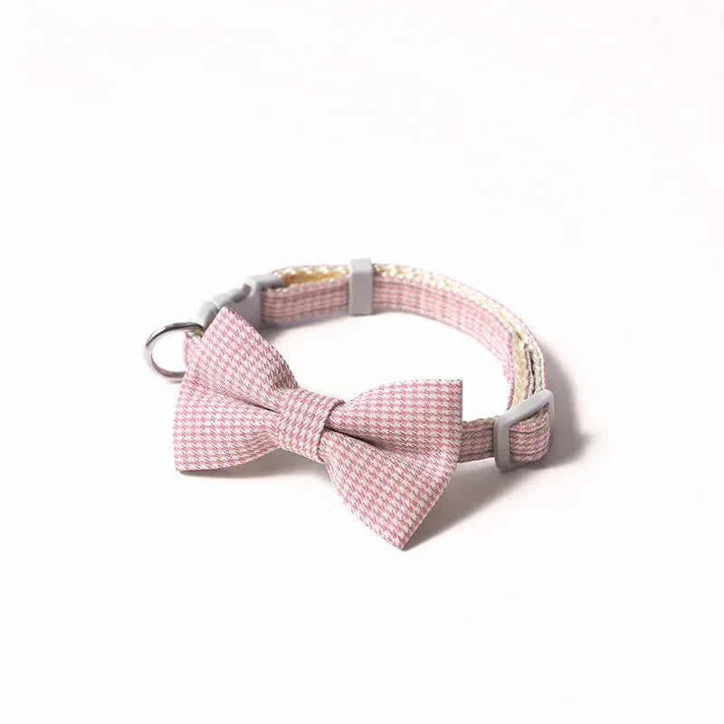 Cute Cat Collar with Bow Tie Adjustable Design Pet Dogs Cats Puppy Necklace Pet Collars Collar Para Gato