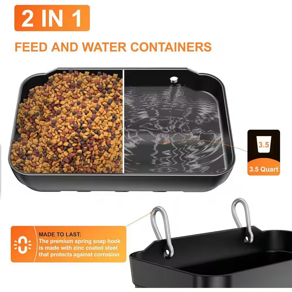 Goat Feeders Hanging 3.5 Qt. Chicken Waterer Trough 6 Pack Livestock Supplies