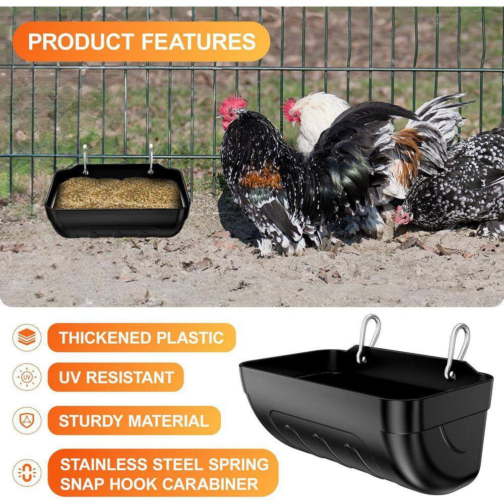Goat Feeders Hanging 3.5 Qt. Chicken Waterer Trough 6 Pack Livestock Supplies