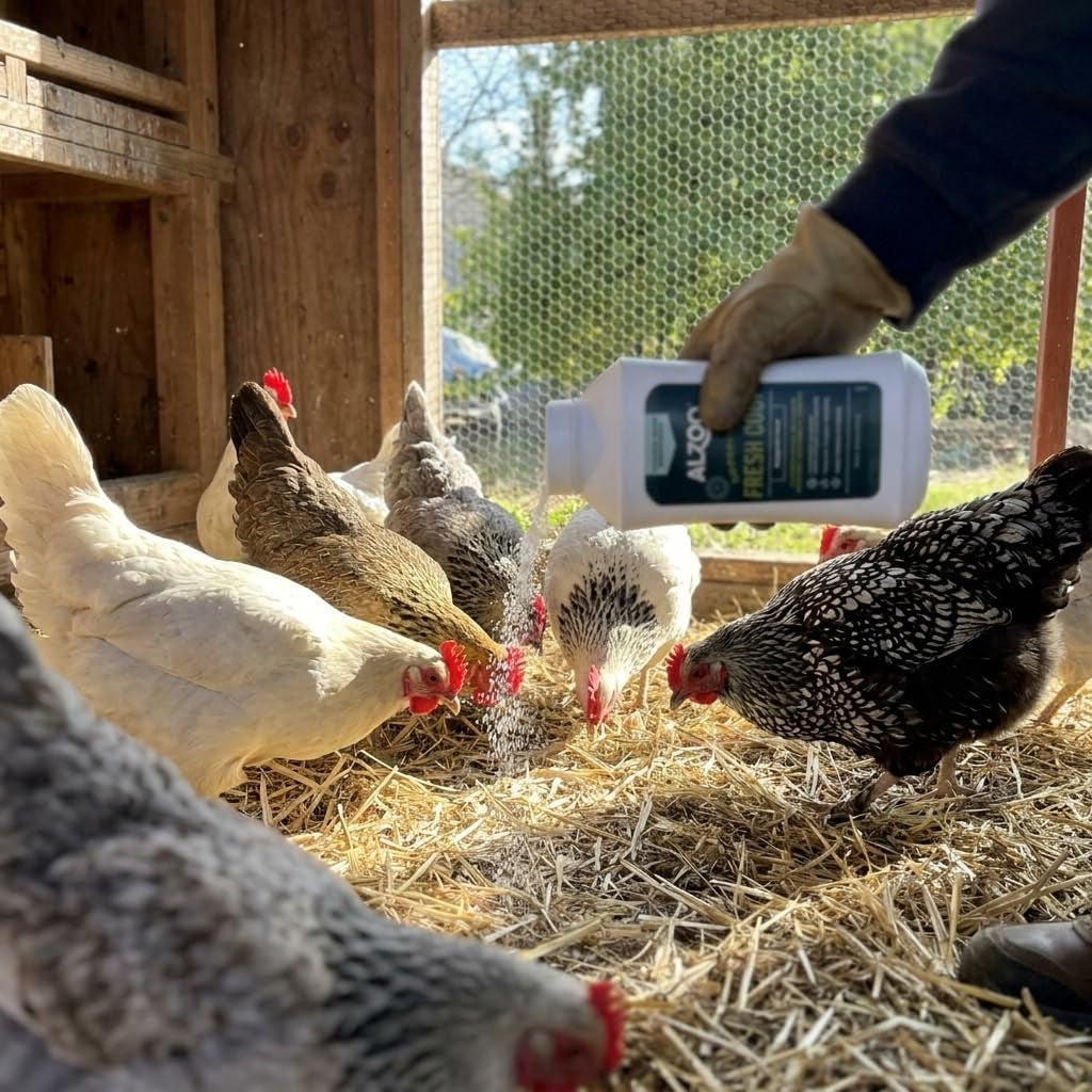 My Fresh Coop Chicken Coop Deodorizer – Concentrated Mineral-Based Odor Control Granules for Backyard Chickens, Helps Keep Bedding Fresh Longer, Evergreen Scent, 26.6 Oz, Pack of 2