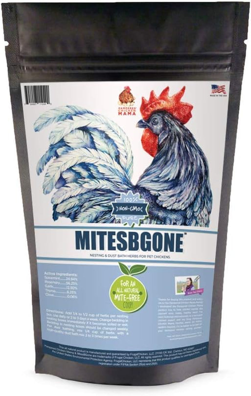 Backyard Chicken Nesting Herbs 16 Oz (1 Lb) - Mitesbgone All-Natural Backyard Chicken Feed & Supplies to Protect against Pests, Bugs, Insects & Vermin - Nesting Blend for Hens
