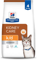 Hill'S Prescription Diet K/D Kidney Care Dry Cat Food, Ocean Fish, 4 Lb. Bag