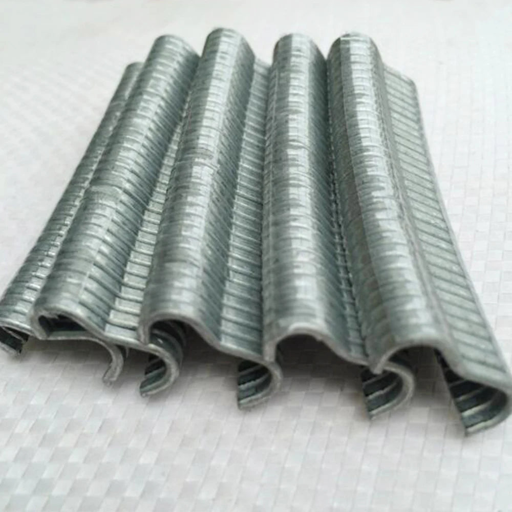 Hog Ring Plier Tool/ 600Pcs M Clips Staples Chicken Mesh Cage Wire Fencing Caged Clamp Poultry Supplies Mesh Clip Shading