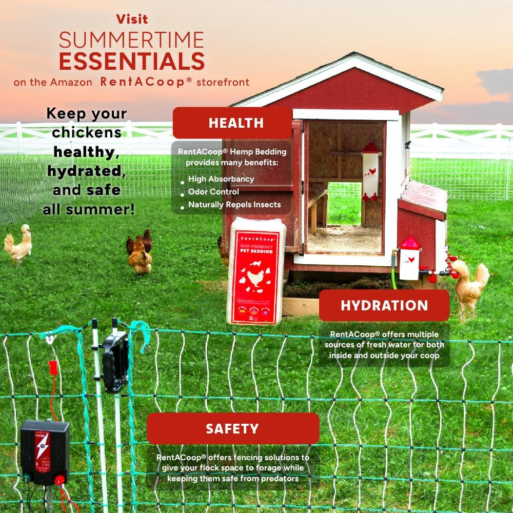 2 Gallon Chicken Waterer with Auto-Fill Cups, Horizontal Nipples, Anti-Roost Cone and Mounting Kit - Suitable for Chickens, Quail, Ducks, Geese, Turkey and More (Pack of 2)