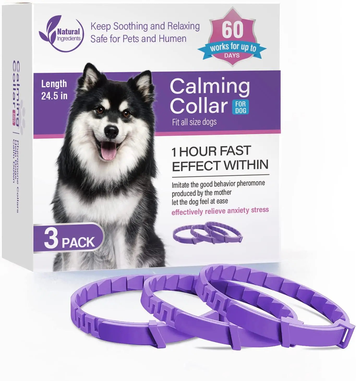 New Release 3/4 Pc Dog Calming Collar Cat Relieve Anxiety Protection Retractable Collars for Puppy Kitten Large Dogs Accessories