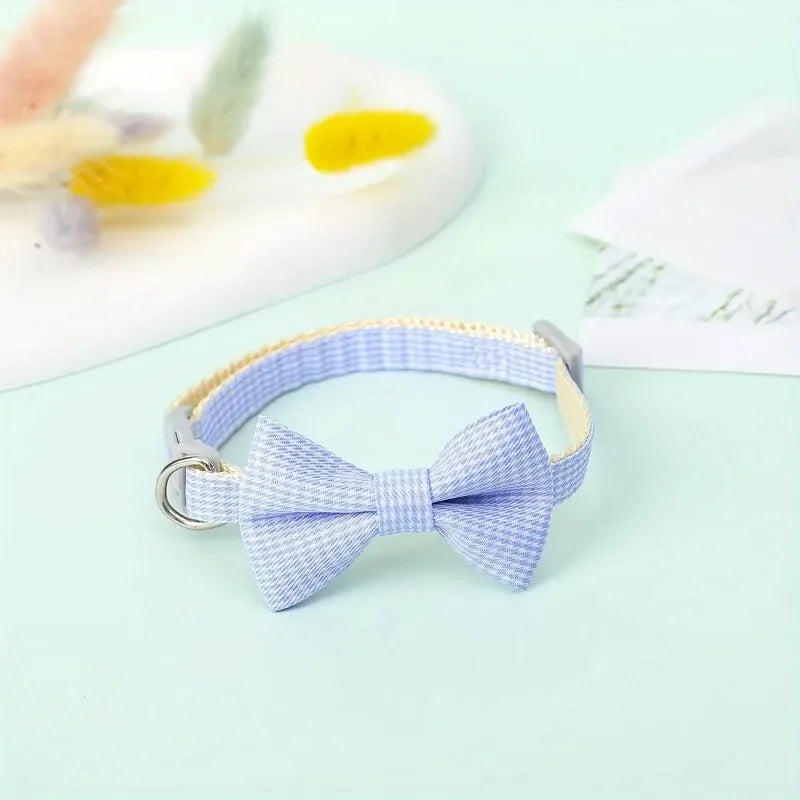 Cute Cat Collar with Bow Tie Adjustable Design Pet Dogs Cats Puppy Necklace Pet Collars Collar Para Gato